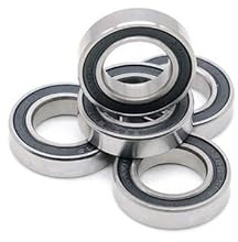 Rodamientos de Bolas, Rodamiento 6801RS ABEC-7 12x21x5 mm Sección delgada 6801-2RS Rodamientos de bolas 61801 RS con L-2112DD sellado negro(4PCS 6804RS 20X32X7)