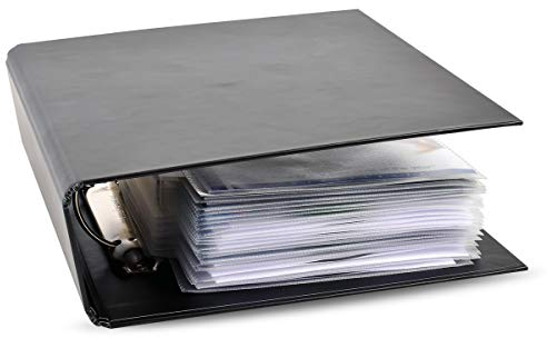3L DVD Binder For Storage of DVD Sleeves/Pockets - Without pockets/sleeves - must be purchased separately - DVD Disc Storage Wallet - Holder In Black - 10284