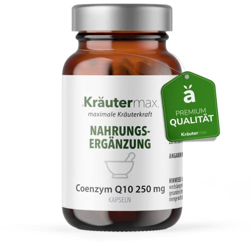 Coenzym Q10 hochdosiert | Q10 Kapseln 250mg | Ubiquinol natürlich und vegan produziert mit strengsten Qualitätskontrollen | 1 x 60 Stück