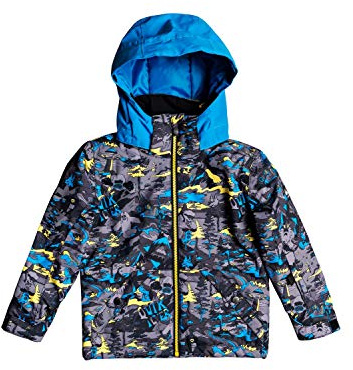 Quiksilver Little Mission-Chaqueta para Nieve para Chicos 2-7, Bebé-Niños, Sulphur Pop Yeti Forest, 2