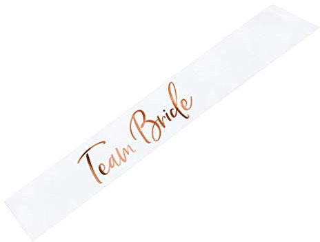 jakopabra JGA Accessoires Frauen Schärpe Team Bride in roségold/Jungesellinnenabschied