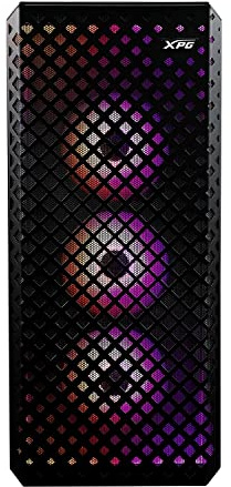 ADATA XPG Defender Pro Mid-Tower PC Chassis, Full-Size E-ATX Dimension with Mesh Front Panel Design, ARGB Strips Lighting, Removable Dust Filter, I/O USB 3.0 Ports, Black