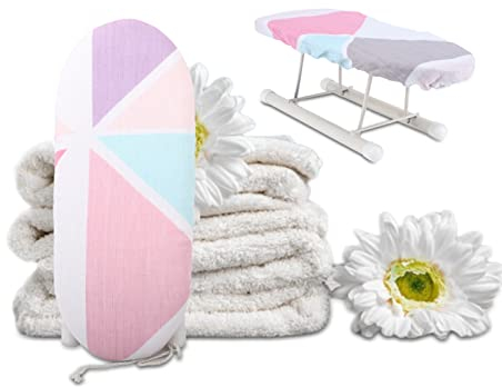 Asse da stiro da tavolo, Mini ASSE da Stiro Portatile Leggero, Piccolo ASSE da Stiro da 10,2 Pollici con Gambe Pieghevoli, Altezza Regolabile, per Lavanderia Domestica, dormitorio