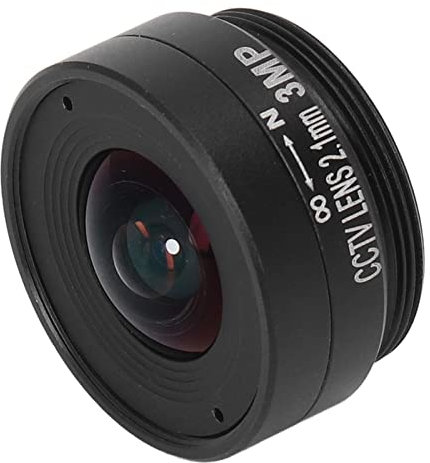 2.1mm 3MP CS Mount Lens, Wide Angle CCTV Camera Lens for Home Security Cameras (Black)