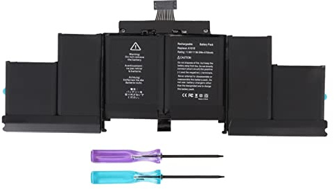 Zunate Laptop Battery Replacement for OS X Laptop Pro 15in A1398 and A1618, 11.36V 99.5Wh Replacement Laptop Battery, Come with Screwdriver