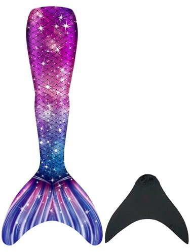 shepretty Meerjungfrauenflosse Mädchen, Mehrfarbig Badeanzug für Damen und Kind，DaheiR8-170