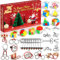 Puzzle Adventskalender 2024 für Kinder,Metall Assembly Disentanglement Puzzles Weihnachtskalender 24 Tage Überraschung,Countdown Weihnachts Adventskalender Geschenk für Kinder (Rot)