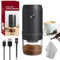 HOTUT Moulins à café électriques, petit moulin à café rechargeable, moulin électrique à 40 niveaux réglables avec noyau en céramique, moulin à café à piles 1800 mAh pour voyage, camping
