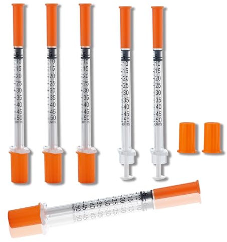 20 Pack 0.5ml 30G 8mm Multiple Uses Distribution Measuring Tools, Precision Lab Accessories Individually Sealed Packaging