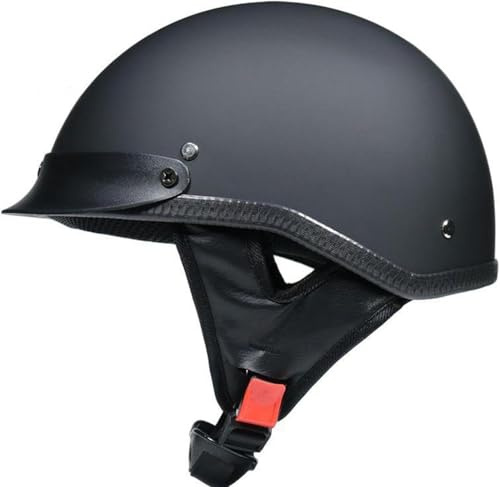Motorcykel Halvhjälmar Hjärnlock Halvskal Jet Hjälm Scooter Hjälm Retro Hjälm Motorcykel Halv Hjälm Herr Och Kvinnor Vuxna För Cruiser Chopper Biker Moped Ece-godkännande, #1, 2XL(61-62CM)