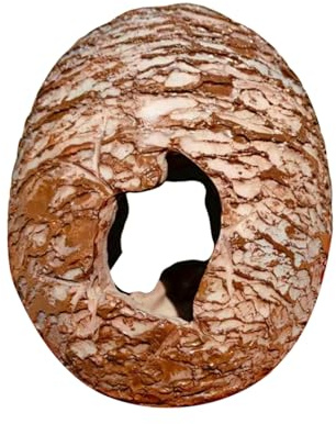 Jlkegfdf Maison de crapaud pour jardin extérieur, maison de grenouille en résine en forme d'œuf de dinosaure, fournitures d'amphibiens pour l'élevage, la maison, l'extérieur, le terrier d'escalade, la