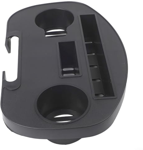 Bebykilemi Black Plastic Outdoor Chair Cup Holder Tray for Round Frame Loungers Clip-On Accessory for Patio Swings and Garden Furniture(3)