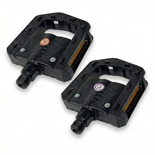 Coppia Pedali Bici Pieghevoli in Alluminio 115x24 mm · Antiscivolo Ergonomici · Universali per City Bike, MTB e Bici Pieghevoli · Robusti e Leggeri