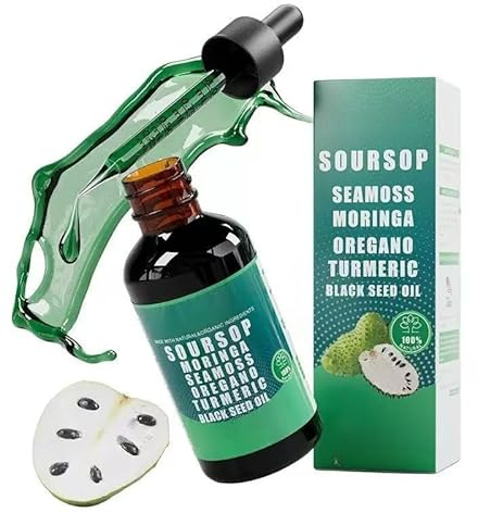 Gotas líquidas de amargo de guanábana 10 en 1: extractos de hierbas para mejorar la salud general | Vegano, sin OGM