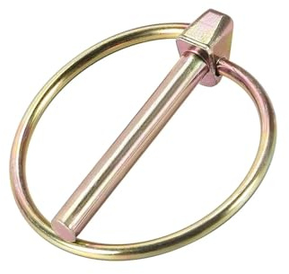 Pasadores de seguridad de alta resistencia, Pasador de clavija con anillo, paquete 10 dorados for barcos, remolques, tractores, furgones for caballos, coches y camiones