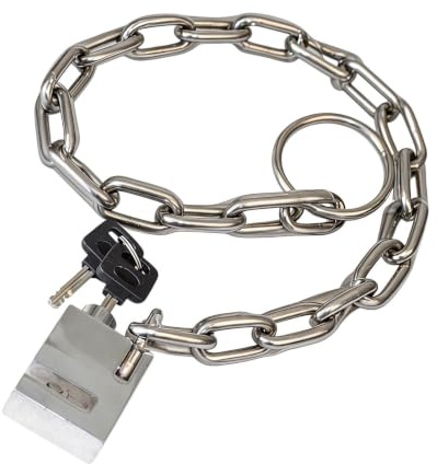 Candado con Cadena para Bicicleta Candado de Acero Inoxidable Antirrobo y