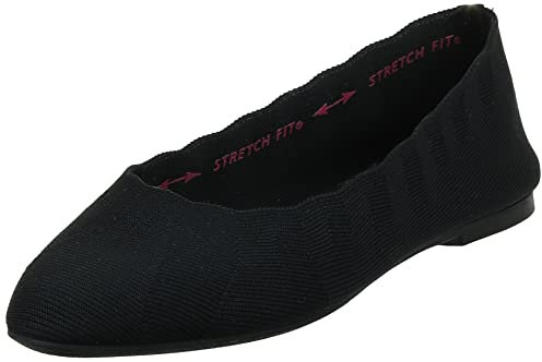 Skechers CLEO - BEWITCHED, Women's Ballet Flats, Black (Black Flat Knit Blk), 7 UK (40 EU)