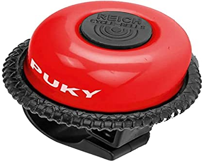 PUKY G18 Kinder Drehring Glocke | Ø 18 mm | Helltönende Klingel für PUKYLINO, WUTSCH, PUKYMOTO & FITSCH | Leichtgängige Kinderfahrradklingel mit robuster Pulverbeschichtung | rot