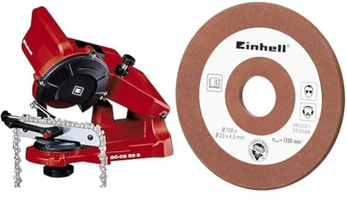 Einhell 4499920 GC-CS 85 E, Affilacatene per Motoseghe, 5500Giri/Min, 85 W, 230 V, Rosso & Mola di ricambio 4,5 mm
