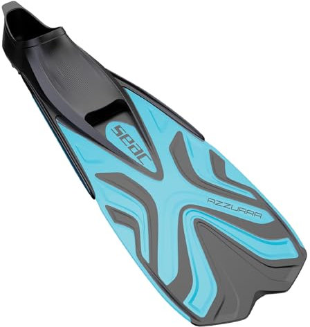 SEAC Azzurra, Schnorchelflossen für Erwachsene und Kinder, geschlossenes Fußteil aus weichem Gummi