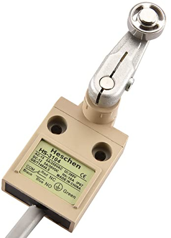 Heschen Kompakt förkopplad gränsbrytare, HS-3104, rullspak, 1NO 1NC, SPDT, tillfällig typ, AC250V 5A, IP67 vattentät