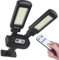 Maclean MCE447 Solar Straßenlampe mit Bewegungs- und Dämmerungssensor IP54 5W 2x 450 Lumen 6500K Zwei Lichtquellen Fernbedienung Solarlampe Außenwandleuchte Außenbeleuchtung 3 Beleuchtungsmodi