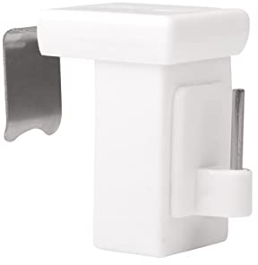 deco-raum 10 Stück Fensterhaken Weiß 10-27mm für Deko am Fenster oder zum Anbringen von Vitragenstangen Gardinenstangen drehbar Universal