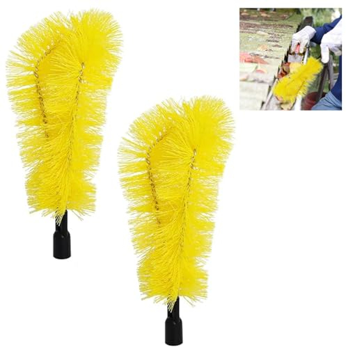2 pezzi Spazzola per la pulizia della grondaia Gutter Cleaning Brush Strumento per il tetto per Rimuove i residui di foglie 33x15cm