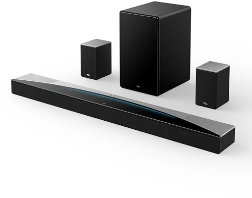 TCL Q85H 7.1.4 Surround Sound Bar with Wireless Subwoofer for Smart TV | Dolby Atmos DTS:X Sound System | 860W Power Bluetooth Home Theater Speaker | App Control & Remote Control | Latest Model