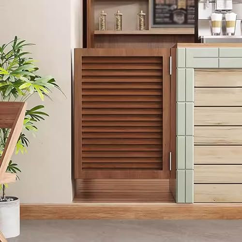 Rustikale Holzschwingtüren, 81,3 cm, robust, starke Kellertüren mit Beschlägen, Zwei-Wege-Schaukeltür, Café-Tür für Küche, Speisekammer, Braun, 66 x 81 cm