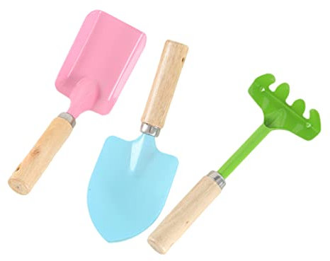 BESTonZON 2 Spielzeug Für Gartengeräte Werkzeuge Für Kinder Gartenschaufel Für Kinder Gartenwerkzeugsatz Kindergartengeräte Gartengeräte Spielzeug Für Kinder Spielzeug Für Kleinkinder Bambus