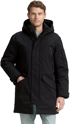 TOM TAILOR Uomo 1046991 Parka, 29999-Black, 3XL, 29999 - Black, 3XL