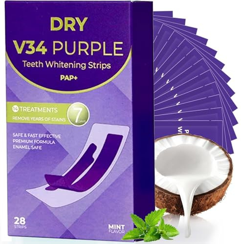 Teeth Whitening Strips for Sensitive Teeth – Dentist-Approved Enamel-Safe Whitener with Deep-Penetrating Gel, 28 Strips (14 Treatments), Mild Mint (Pack of 1)