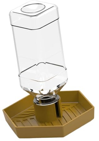 PURPLELILY Dispensador de agua antideslizante para reptiles, botella de agua automática, suministro de riego para mascotas para anfibios, cuenco de alimentación para ahorrar espacio