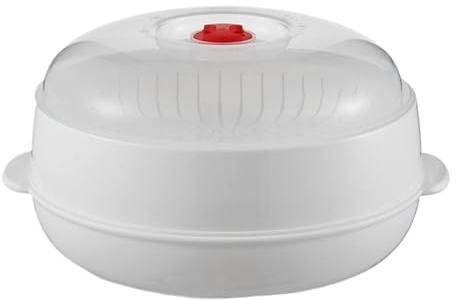 Forno a vapore a microonde – Vapore a microonde con coperchio e vassoio | Pentole per cottura a vapore | Per cuocere, riso, uova, pasta, cucina, sala da pranzo, stoviglie da ristorante, Meh
