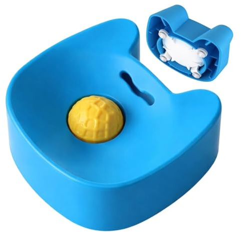 Hundslickskål Med Roterande Boll Av Silikon, Slickande Halksäker Matare