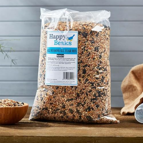 Happy Beaks All Seasons Wild Bird Food Seed Mix High Energy Premium Feed For Wild Birds (Seed Mix 5kg)