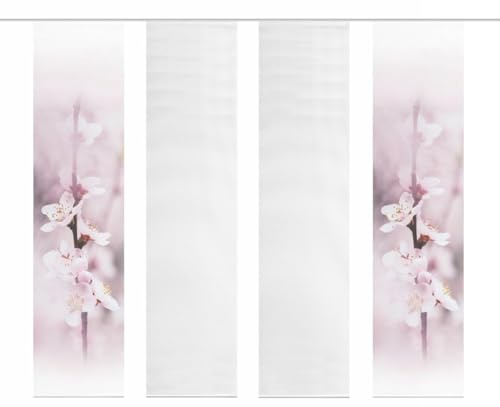 Vision S 4er-Set Flächenvorhänge KISGOLE, halbtransparent, Höhe 260 cm, Fraise