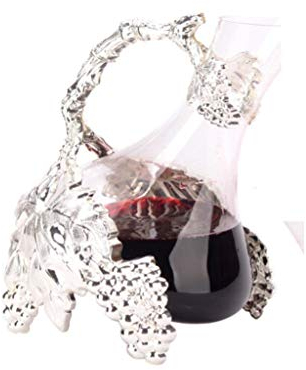 Xuejuanshop kreativ personlighet vin blyfritt glas dekanter kontinental fransk kristall vin hem dekanter flerfärgad valfri 1000 ml (färg: Silver)