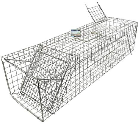 HOME It® Piège à fouine 1 entrée 77x21x18 cm – Cage de Capture Vivante en métal galvanisé avec Porte à Bascule et système de Verrouillage