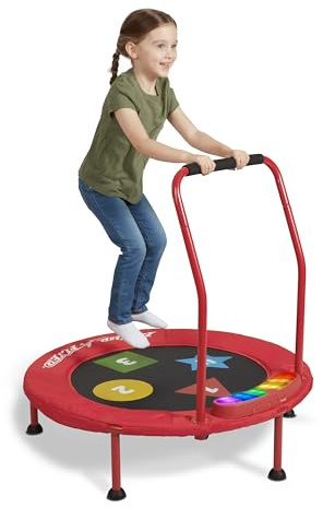 Radio Flyer Game Time Trampoline, Mini Trampoline for Toddlers, Ages 3-6 Years