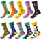 GEYIWSSXY Bunte Socken Damen Lustige Sneaker Baumwolle Socken Herren Witzige Business AnzugLangesocken 10 Paare