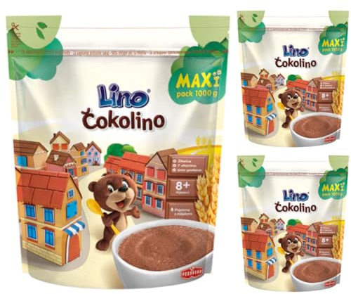 Lino Cokolino - Bolsa para papilla de bebé (cereales, 1000 gramos, 3 unidades)