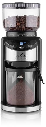 ETA Kaffeemühle Profito I 200 W I Kapazität 250 g I Display I 35 Mahlgrade I Konischen Mahlsteine I 16 Mahlgrade I Timer I Einstelbar Kaffeemenge 1-12 Tassen I einfache Reinigung