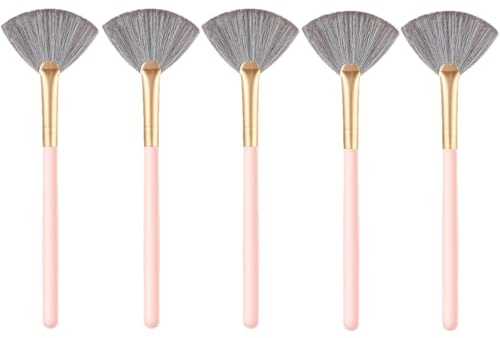 5 pinceles de maquillaje de abanico para mascarillas, pinceles suaves para mascarillas, pinceles de maquillaje, multiusos, máscara, pincel, máscara fina, , maquillaje, cepillos, aplicador de