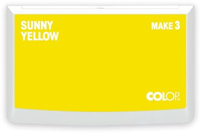 COLOP Tampone per timbri MAKE 3 giallo sunny 90 x 160 mm, cuscino per timbri tradizionali e timbri creativi