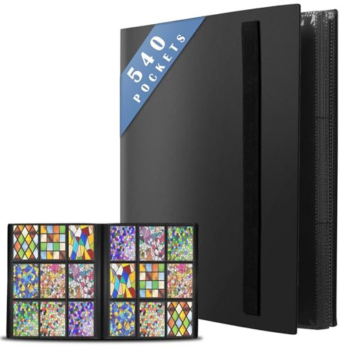 540 Tasche Raccoglitore Carte Magic, 30 Pagine Album Carte Collezionabili, Binder Carte Doppio Lato Compatibile per One Piece, Pokemon, Yu-Gi-Oh, MTG, Carte da Sport Album Figurine