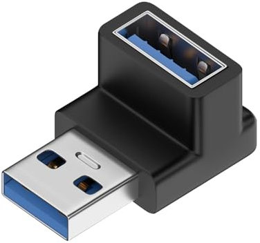 Générique Adaptateur d'extension USB 3.0 - Plug à Angle Droit, convertisseurs féminins Masculins | Connecteurs de de données à Grande Vitesse, Extension USB de 10 Gbit/s, adaptateurs compacts pour