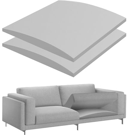 LOMGDOVC 2 Pack Sofa Cushion Support for Sagging Seat, 50x 50x5cm Sofa Cushion Support Foam, Furniture Seat Support, High-Density Sag Repair Pad for Loveseats, Chairs & Couches - Light Grey