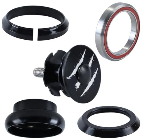 DUZEPA Juego de dirección para bicicleta EC34 de 34/34 mm con rodamientos sellados de copa externa para cuadro de bicicleta de montaña y carretera, aleación de aluminio de alta resistencia.